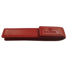 Pen Pouch Leather Single Magnetic Classic Red