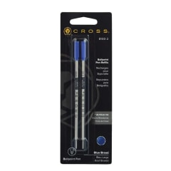 Refill Ballpoint Broad Blue 2pk