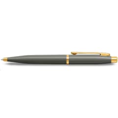 VFM Light Grey w PVD Gold Trims Ballpoint Pen