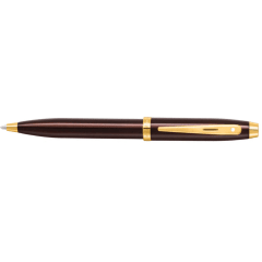 100 Coffee Brown with Gold PVD Trim Ballpoint Pen