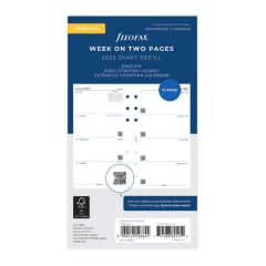 Filofax 2025 Personal Refill Week to View Sunday Start English FSC