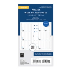 Folofax 2025 Personal Refill Week to View Horizontal with appointments FSC