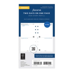 Filofax 2025 Personal Refill 2 date to page 3 Language FSC