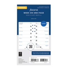 Filofax 2025 Personal Refill 2 Week to View English FSC