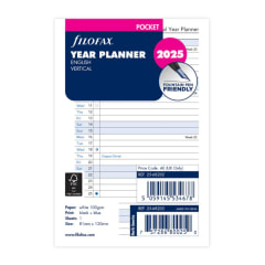 Filofax 2025 Pocket Refill Vertical Planner English FSC