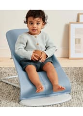 Baby Bjorn Bouncer Bliss Woven Petal Quilt Blue