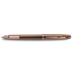 Sheaffer 100 Coffee w Shiny PVD Trim Medium Nib Fountain Pen