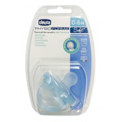 Soother:Physio Soft L.Blue Sil 0-6m 1pcB