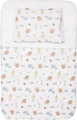 CHICCO N2M Crib Duvet Set Little Animals 3pc