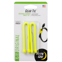 Gear Tie 6 inches Yellow 2pk