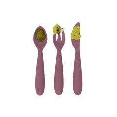 EZPZ HAPPY UTENSILS MAUVE