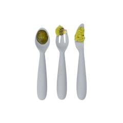 EZPZ HAPPY UTENSILS PEWTER