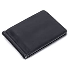 Money clip wallet and card case, black