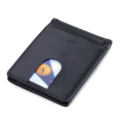 Money clip wallet and card case, black