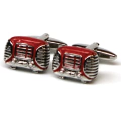 224 RED RETRO RADIO CUFFLINKS