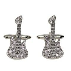 451 CRYSTAL GUITAR CUFFLINKS