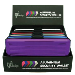 6CD 3SLT ANODIZ WALLET CASE ASS COL (6=1