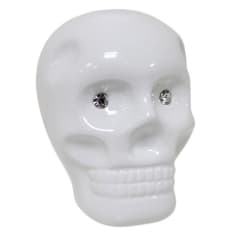 CERAMIC SKULL MONEYBOX WHITE