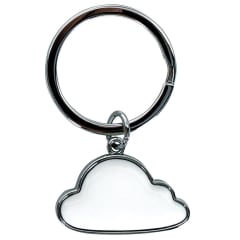 CLOUD SHAPE KEYRING WHITE