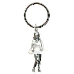 DANCING QUEEN KEYRING WHITE