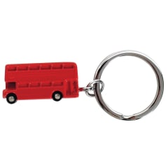 DOUBLE DECKER BUS KEYRING RED