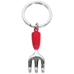 GARDEN FORK KEYRING RED