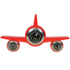 RETRO WEATHER CLOCK PLANE RED