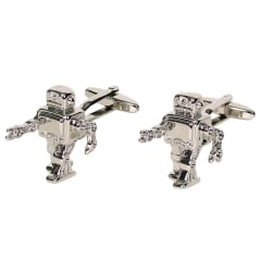 ROBOT CUFFLINKS SILVER