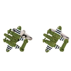 TWIN PROP FIGHTER PLANE CUFFLINK