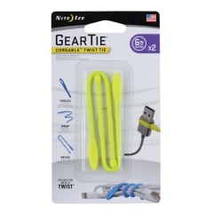 NITE IZE Gear Tie Cord-Twst Tie 6" 2Pk Neon Yellow