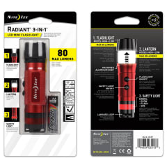 Radiant 3-in-1 LED Mini Flashlight Red