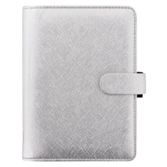 FILOFAX PER SAFFIANO ORGANISER METALLIC SILVER