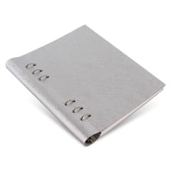 A5 SAFFIANO CLIPBOOK METALLIC SILVER