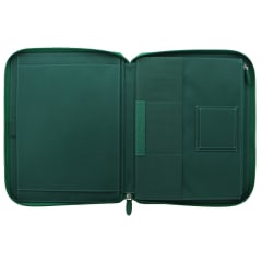 A4 Finsbury Zip Folio Forest Green