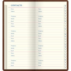 LETTS Origins Slim Pkt Address Book Tan