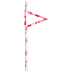 7014 19CM STRWS RED SNOWFLKS C/CAKE 24PC