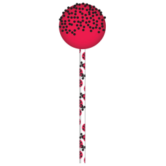 7211 15CM CAKEPOP STKS RED LADYBUG 24PCS