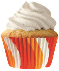 JUMBO ORANGE CIRCLE CUPCAKE 24PCS