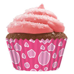 MINI PINK DOTS CUPCAKE 60PCS