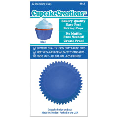 SOLID BLUE CUPCAKE 32PCS