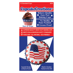 STD STARS & STRIPES CUPCAKE 32PCS