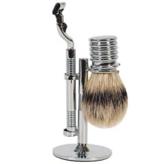 3025 MAK3 CHR SHAVE SET W/BRISTLE