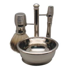 3096 MAK3 SHAVE SET & BOWL NICKEL BADGER