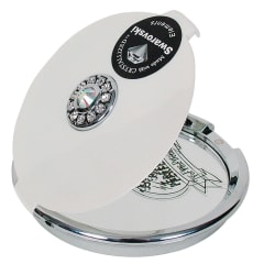 COMPACT MIRROR 5X SWAROVSKI CRYST. PEARL