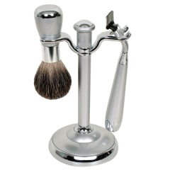 WG SHAVE SET MAK3 PWTR/CHR