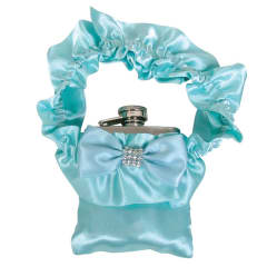 3OZ GARTER FLASK BLUE