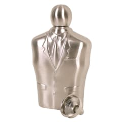 6OZ SATIN SUIT FLASK W/FUNNEL SET