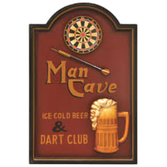 WALL PLAQUE MAN CAVE - DARTS CLUB