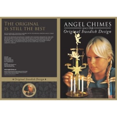 ANGEL CHIMES-BRASS PLATED WTH 4X CANDLES