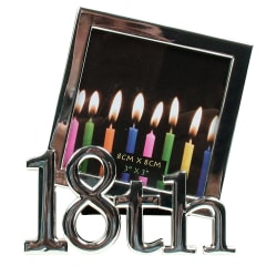 18TH CANDLES FRAME SILVER